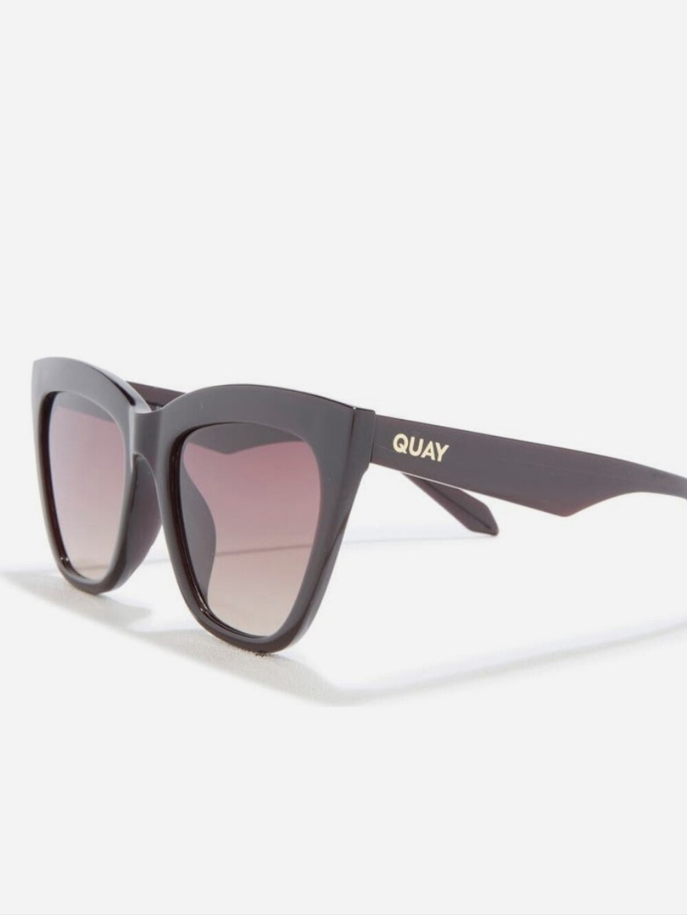 Quay Australia For Keeps Cat Eye Sunglasses- Brown/Brown